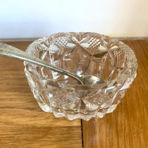 Antique Victorian lead crystal salt sellers. Salt and pepper pot.