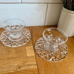 Gorgeous Art Deco vintage glass candlesticks.