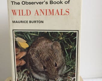 Vintage 1971 Observers guide book to Wildanimals