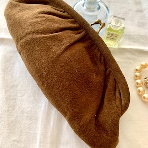 Stunning brown vintage evening bag. Vintage clutch.