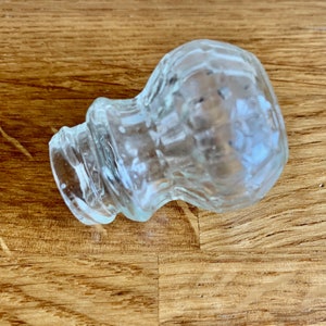 Vintage lead glass bulb decanter stopper.