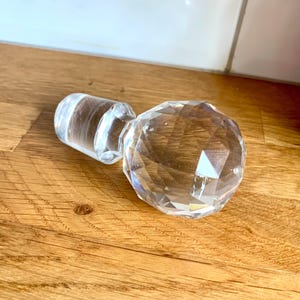Vintage lead glass bulb decanter stopper.