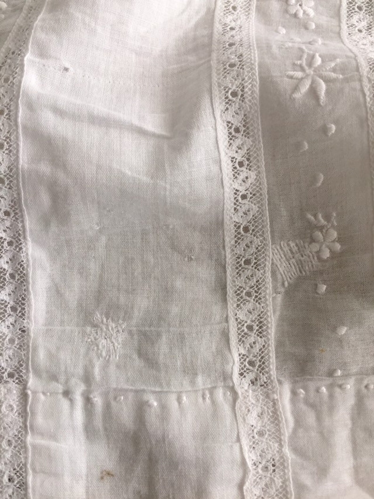 Stunning Antique Victorian Lace and Cotton Christening Gown. - Etsy