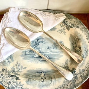 vintage silver serving spoons.