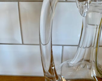 ヴィンテージカットクリスタルガラスデキャンタ（ファセットストッパー