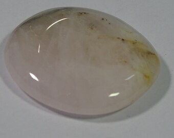 LUNA ROSE PALMSTONE - 4.2 x 3.6 cms 24.19  - Rose Quartz & Graphite #A