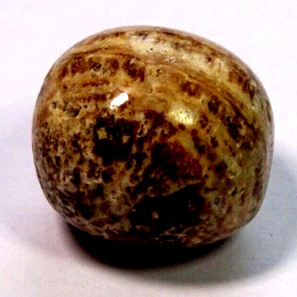 BANDED ARAGONITE TUMBLESTONE -  2.1 x 1.2 cms 13.52 gm #F -  Energy