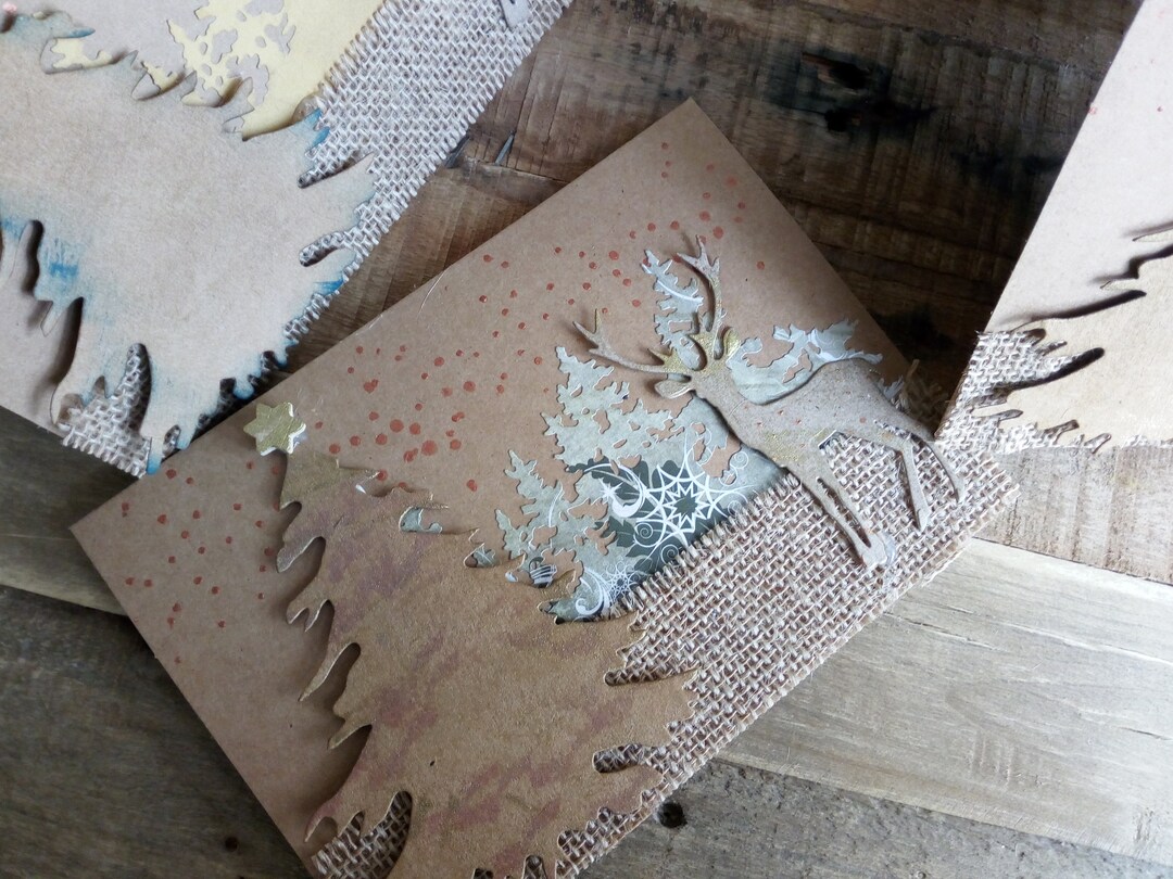 Recycled Kraft Cardstock for Ecofriendly Rustic Christmas Etsy