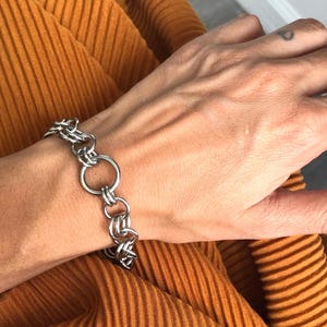 Stainless Steel O Ring Bracelet | Chunky Ring Bracelet | Stainless Steel Bracelet