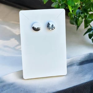 Stud Polymer Clay Earrings, Lightweight Earrings