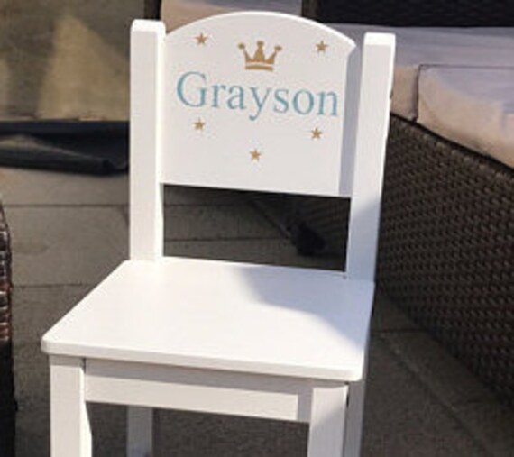 personalised wooden chair for child