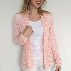 CROCHET PATTERN + VIDEO - V-Stitch Cardi - Crochet Cardigan / Vest / Sweater / Garment - Size-Inclusive (Sizes S-5XL) - Instant Pdf download