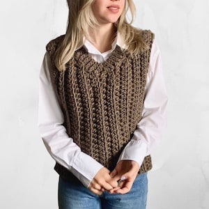 Wow Chunky Vest - Crochet Pattern Size XS-5XL - Instant PDF download by Wilmade - Vest / Gilet / Spencer / Sweater