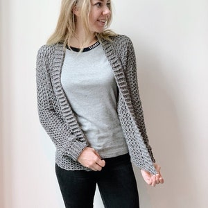 V-Stitch Cardi Size S-5XL Crochet Pattern in English Instant PDF download by Wilmade Crochet Cardigan / Vest / Sweater For Winter image 2