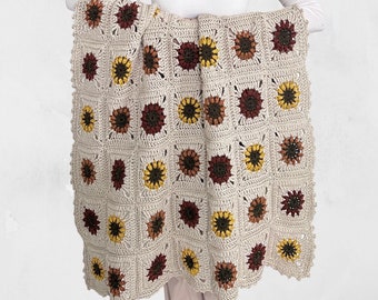 Tulip Throw - Crochet Pattern in English - Instant PDF download by Wilmade - Crochet Granny Square Blanket Afghan
