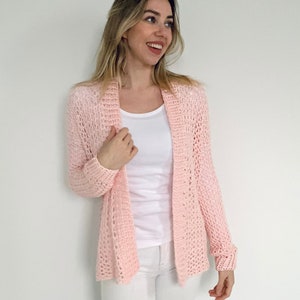 V-Stitch Cardi Size S-5XL Crochet Pattern in English Instant PDF download by Wilmade Crochet Cardigan / Vest / Sweater For Winter image 5