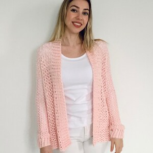 V-Stitch Cardi Size S-5XL Crochet Pattern in English Instant PDF download by Wilmade Crochet Cardigan / Vest / Sweater For Winter image 6