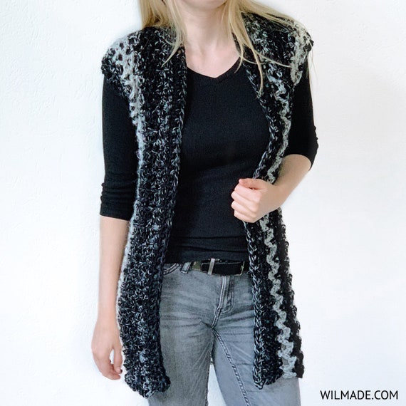 Crochet Sleeveless Vest Pattern Long 