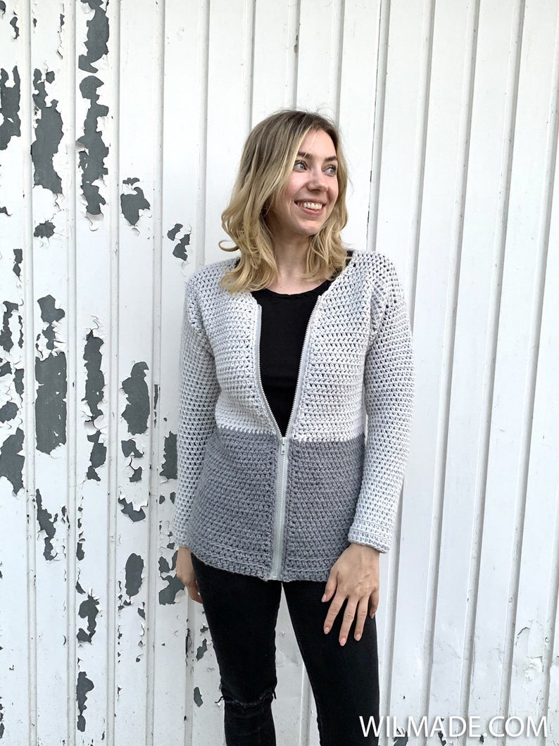 My First Crochet Cardigan Crochet Pattern Size S-5XL Instant PDF download by Wilmade Crochet Cardigan / Vest / Sweater For Winter image 4