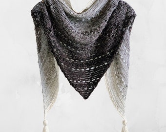 Pop-Up Shawl - Crochet Pattern - PDF instant download by Wilmade - Top-Down Triangle Shawl / Shawlette / Wrap / Scarf