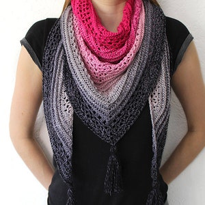 This Is Me Shawl Crochet Pattern PDF instant download by Wilmade Top-Down Triangle Shawl / Shawlette / Wrap / Scarf image 5