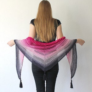 This Is Me Shawl Crochet Pattern PDF instant download by Wilmade Top-Down Triangle Shawl / Shawlette / Wrap / Scarf image 4