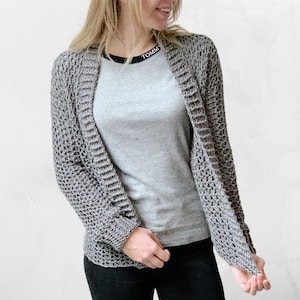 V-Stitch Cardi Size S-5XL Crochet Pattern in English Instant PDF download by Wilmade Crochet Cardigan / Vest / Sweater For Winter image 1