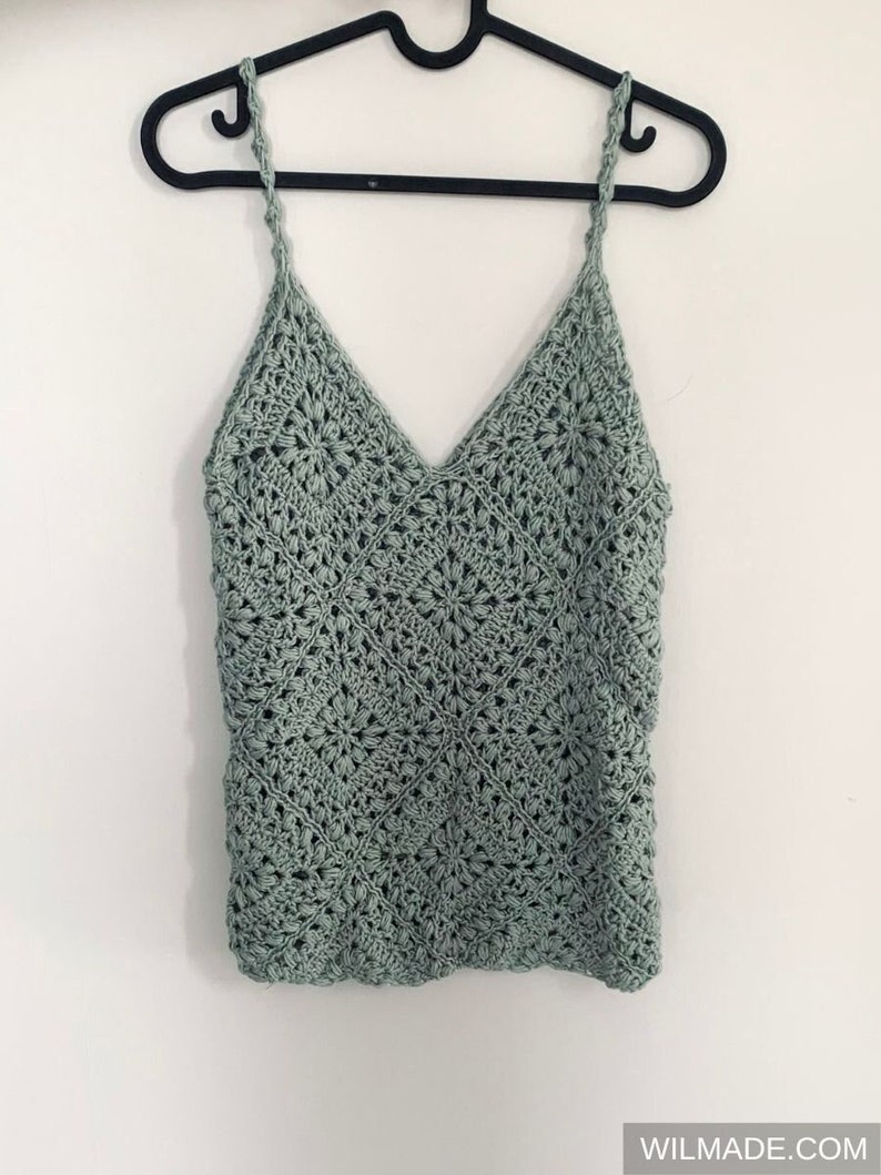 Tulip Square Tank Top Crochet Pattern Size S-5XL Instant - Etsy