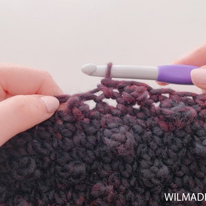 Very Berry Beanie Crochet Pattern Instant PDF download by Wilmade Crochet Beanie in 5 sizes: Toddler, Child, Teen, Adult, XL Scarfie Bild 8