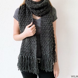 Awesome Andrea Scarf Crochet Pattern Instant PDF download by Wilmade Crochet Scarf / Shawl / Wrap For Fall and Winter image 2