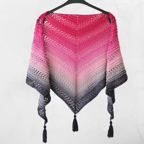 This Is Me Shawl - Crochet Pattern - PDF instant download by Wilmade - Top-Down Triangle Shawl / Shawlette / Wrap / Scarf