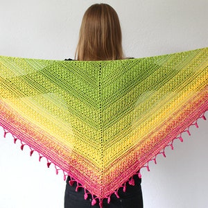 Lovely Luisa Shawl Crochet Pattern PDF instant download by Wilmade Top-Down Triangle Shawl / Shawlette / Wrap / Scarf afbeelding 2