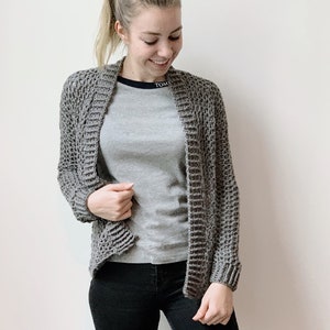 V-stitch Cardi size S-5XL Crochet Pattern in English Instant PDF ...