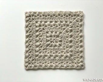 Tulip Afghan Square - Crochet Pattern - Instant PDF download by Wilmade - Crochet Granny Square - Traveling Afghan Blanket Project