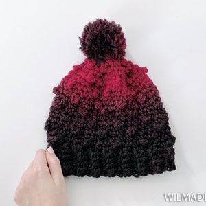 Very Berry Beanie Crochet Pattern Instant PDF download by Wilmade Crochet Beanie in 5 sizes: Toddler, Child, Teen, Adult, XL Scarfie image 4