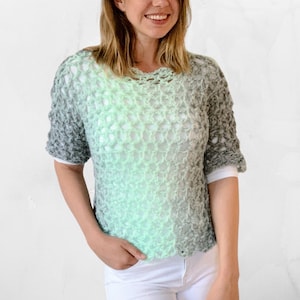 CROCHET PATTERN + VIDEO - Simple Crochet Top - Sleeveless Crochet Top / Sweater / Pullovere / Garment - Size-Inclusive (Sizes S-5XL)