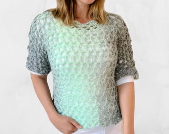 Simple Crochet Top - Crochet Pattern Size S-5XL - Instant PDF download by Wilmade - Crochet Top / Sweater / Pullover For Summer - Scarfie