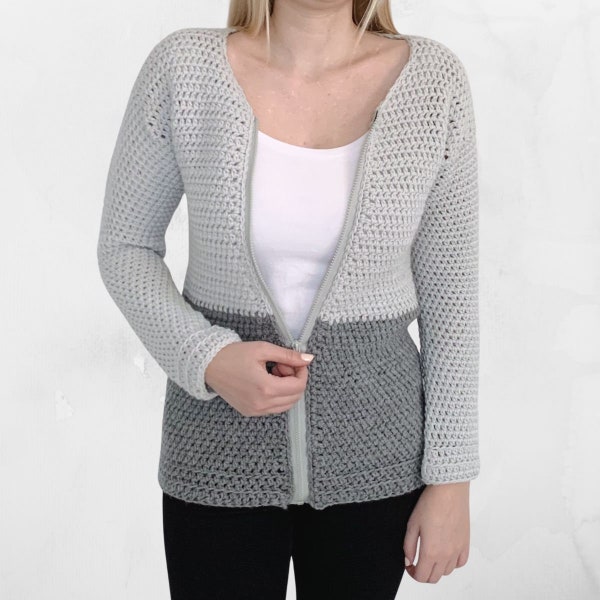 My First Crochet Cardigan - Crochet Pattern Size S-5XL - Instant PDF download by Wilmade - Crochet Cardigan / Vest / Sweater For Winter