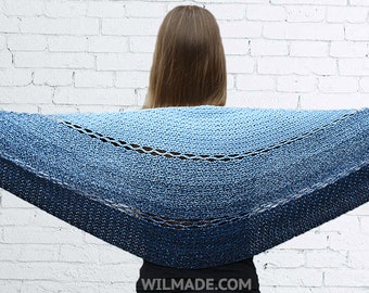 Joyful Josie Shawl - Crochet Pattern - PDF instant download by Wilmade - Rounded Crescent Shawl / Shawlette / Wrap / Scarf Pattern