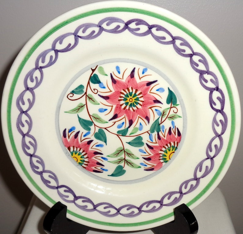 1950s Reproduction 17th Century Pattern by The Bristol Pottery Pountney /& Co Pattern 1684 Side Plates Old Bristol Delft 16.2cm 6.5 Inch
