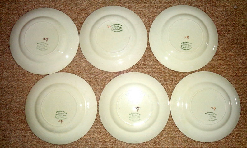 1950s Reproduction 17th Century Pattern by The Bristol Pottery Pountney /& Co Pattern 1684 Side Plates Old Bristol Delft 16.2cm 6.5 Inch