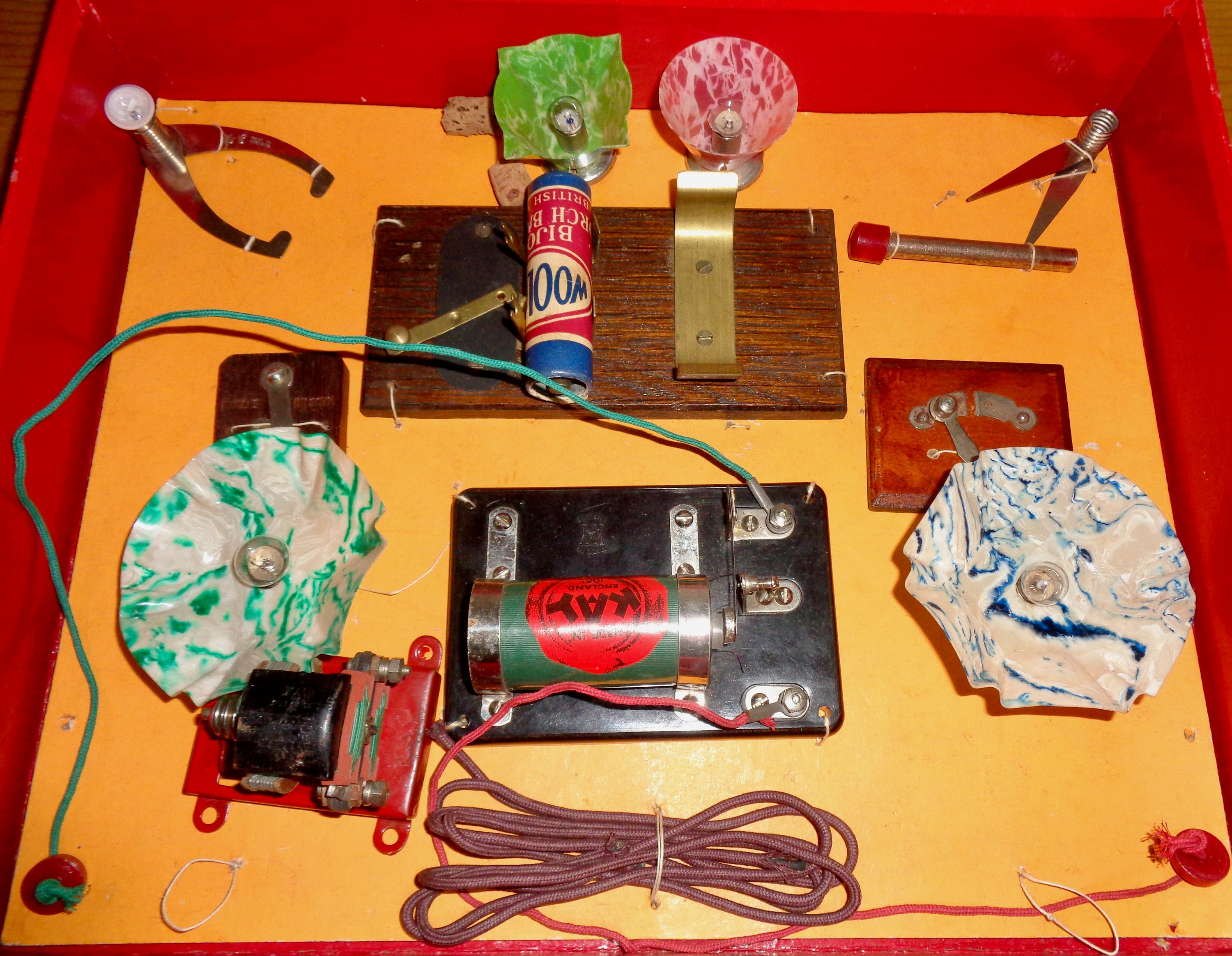 Image of 1920S Electrical Collector's Toy "The Kay Outfit.' Original, Rare, Boxed. Made By Sports Co, London