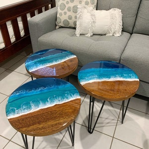 Custom made Round Resin Coffee Table