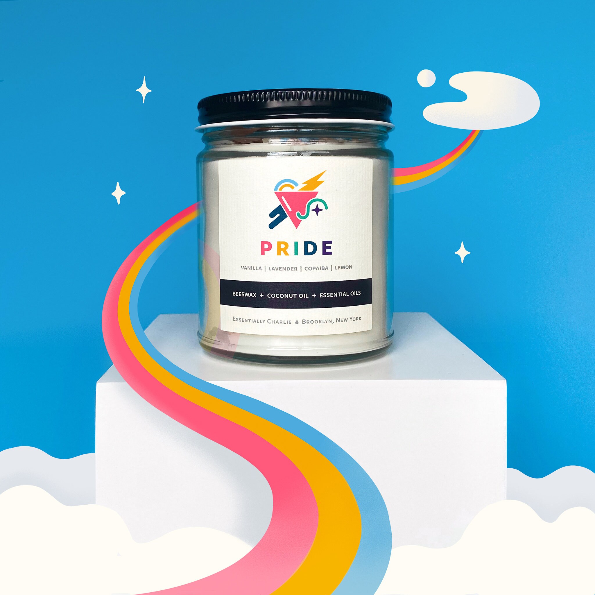 Beeswax & Coconut Oil Candle pride Etsy