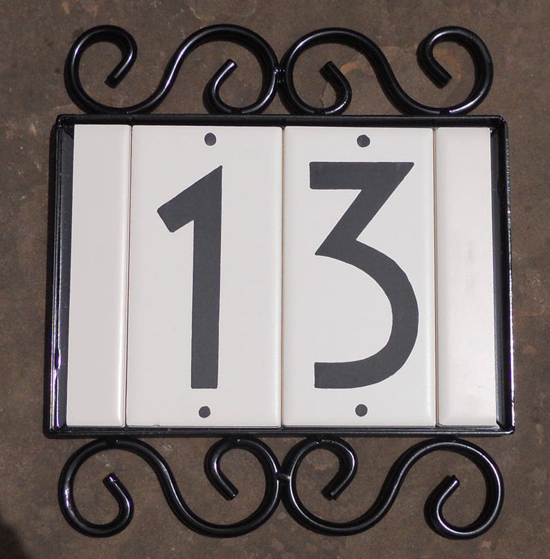 Black Wrought Iron Frames to fit our 3x6 Address tiles. Etsy