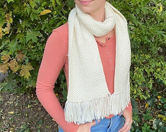 PATTERN - Moss Stitch Scarf