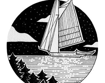 Sailing Ship Sticker