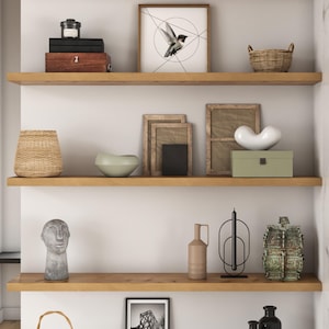 HEAVY DUTY Floating Shelves, Rustic Kitchen Wood Floating Shelf, Custom Wall Shelf, Bathroom Shelving | Rustic Alder