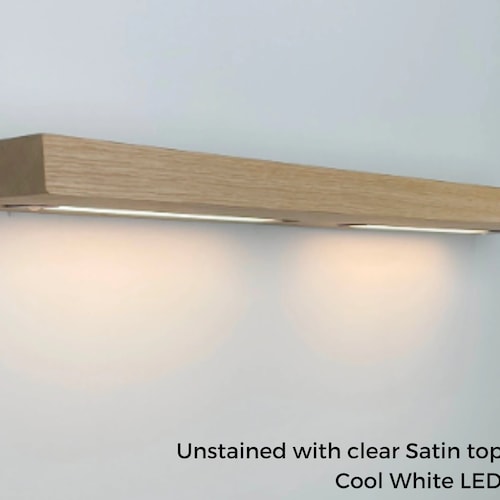 Modern White Floating Shelf Thick Wall Shelves With Lights Etsy