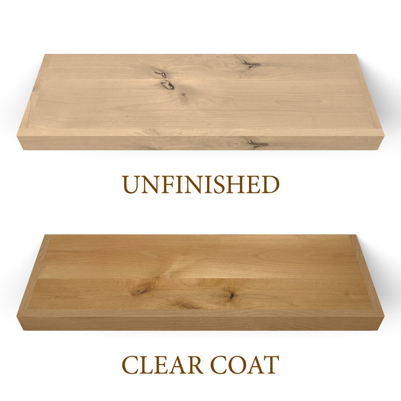 Unfinished and clear coat finishes.